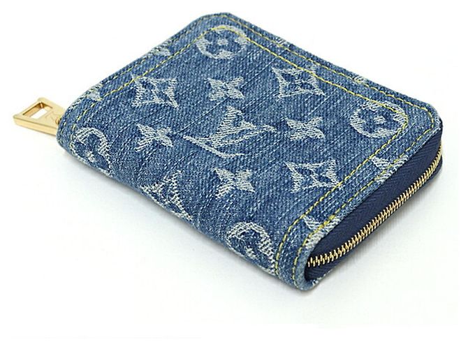 Portamonete Zippy in denim Monogram Louis Vuitton - vista 5