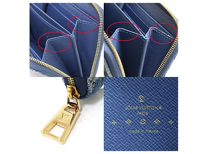 Portamonete Zippy in denim Monogram Louis Vuitton - vista 6