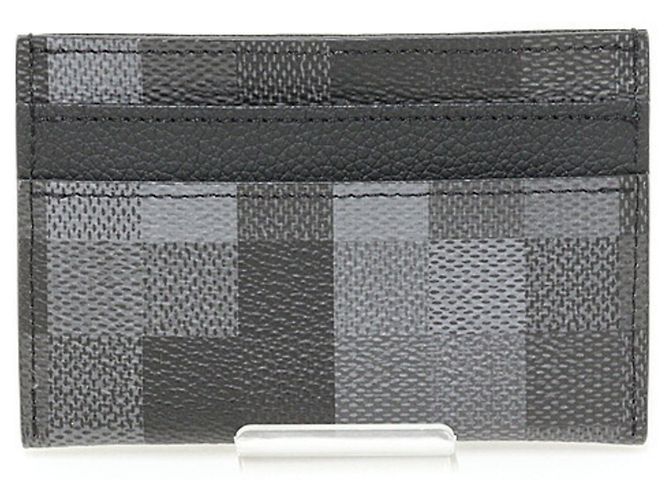 Portacarte Louis Vuitton in canvas nero - vista 2