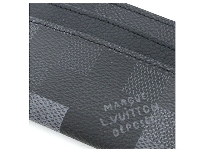 Portacarte Louis Vuitton in canvas nero - vista 5