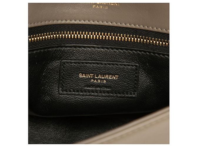 Autre Marque Borsa a tracolla in pelle grigia Saint Laurent - vista 5