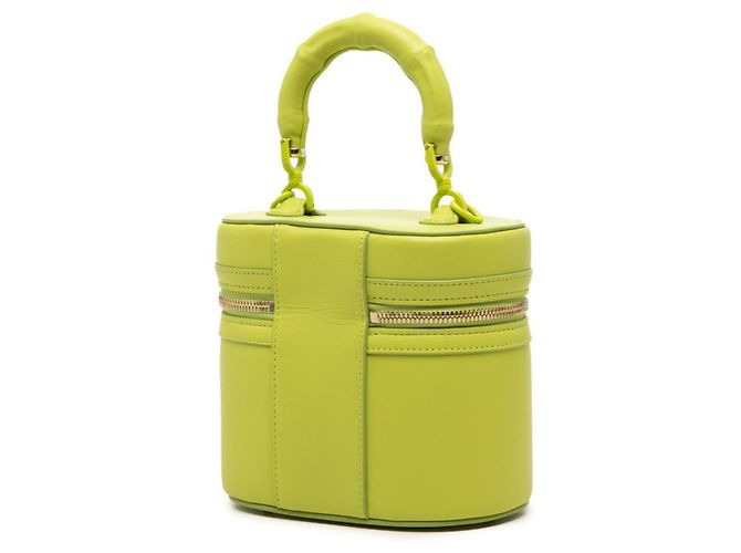 Borsa a mano Gucci Bamboo in pelle verde chiaro - vista 2
