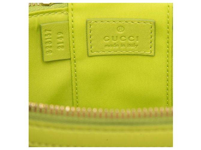 Borsa a mano Gucci Bamboo in pelle verde chiaro - vista 5