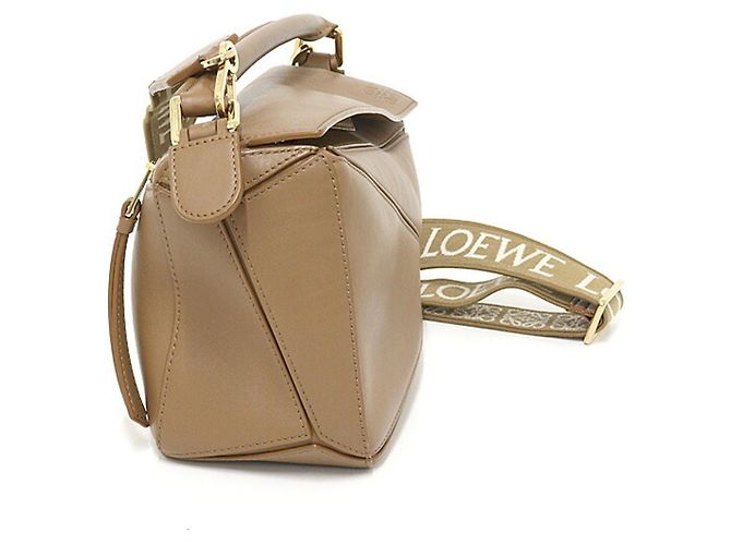 Borsa Loewe Puzzle - Small Pelle di vitello Taupe - vista 6