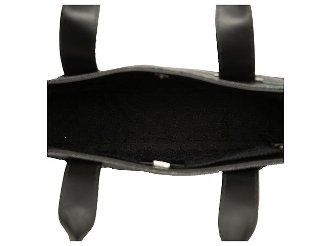 Borsa a mano Gucci in denim nero con banda Web - vista 4