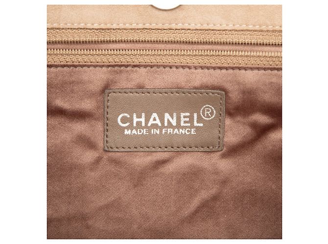 mala Tote Chanel em camurça patchwork bege - vista 5