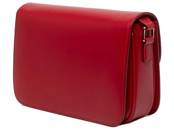 Céline Celine Red Classique Shiny Calfskin Triomphe Crossbody - Ansicht 2