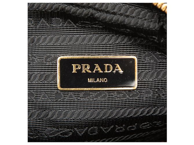 Borsa Camera Prada in pelle Vitello Phenix nera con doppia zip - vista 5