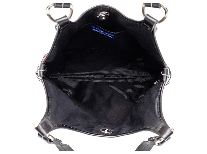 Borsa Hobo Burberry Blue Supernova Check in Nylon - vista 4
