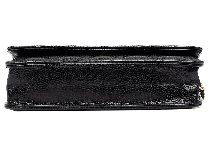 Chanel Black CC Quilted Caviar Wallet on Chain - vista 3
