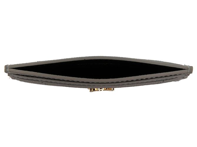Autre Marque Tarjetero Saint Laurent Gray Chevron Grain De Poudre Cassandre - vista 4