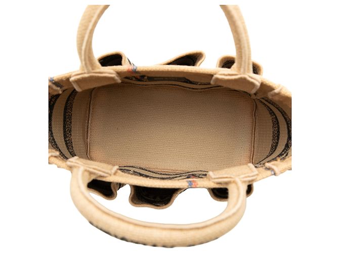 Borsa Tote Dior Catherine Small in juta beige - vista 4