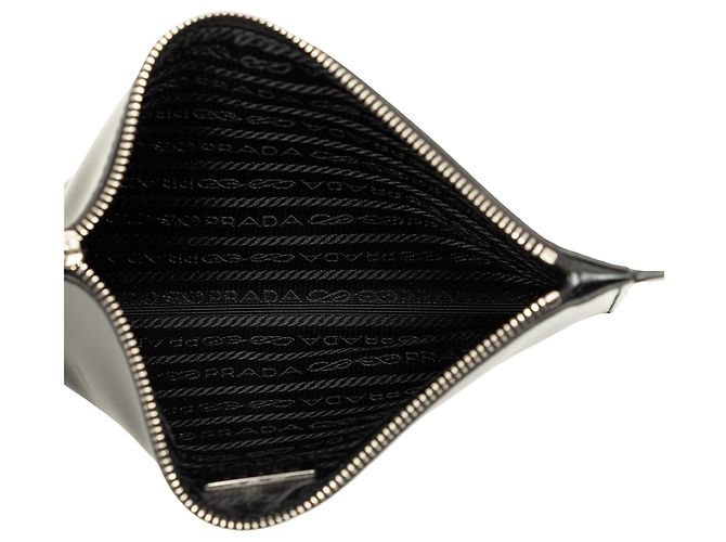 Clutch Prada de piel Spazzolato negra - vista 4