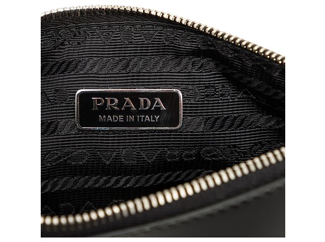 Clutch Prada de piel Spazzolato negra - vista 5
