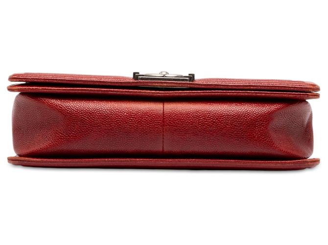 Chanel Red Medium Quilted Caviar Boy Flap - Ansicht 3