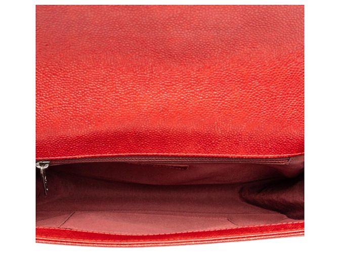 Chanel Red Medium Quilted Caviar Boy Flap - Ansicht 4