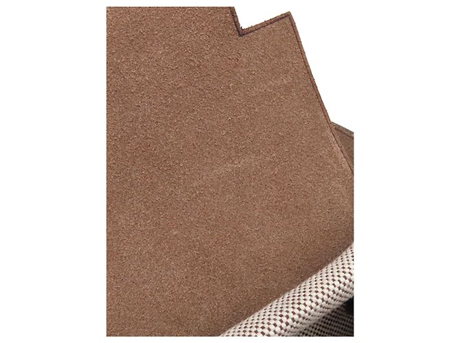 Hermès Herbag Zip 20 in Toile Militaire Beige e Vache Hunter - vista 8