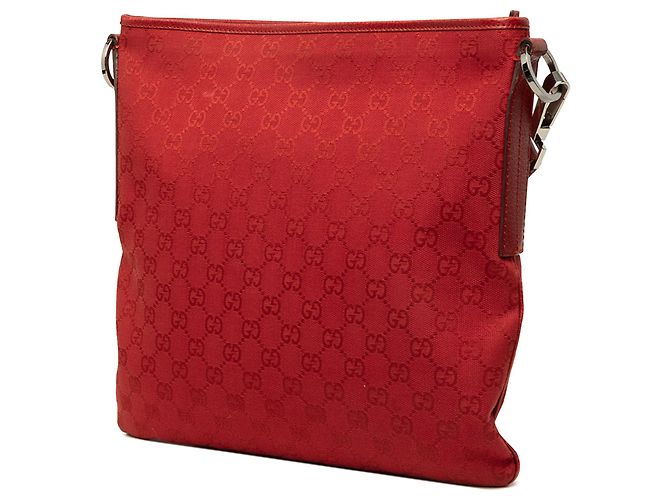 Borsa a tracolla Gucci in tela GG rossa - vista 2