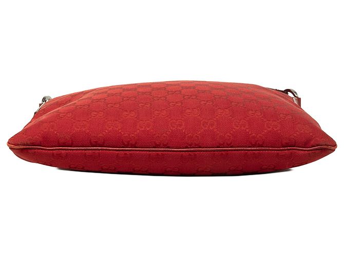 Borsa a tracolla Gucci in tela GG rossa - vista 3
