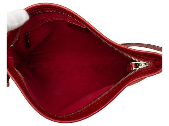 Borsa a tracolla Gucci in tela GG rossa - vista 4