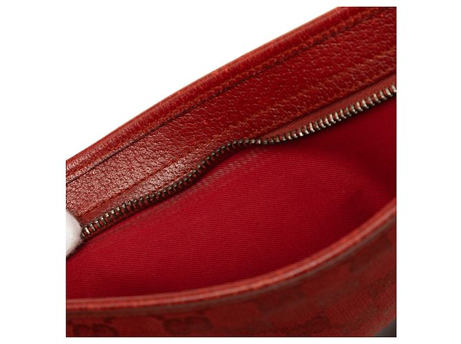 Borsa a tracolla Gucci in tela GG rossa - vista 5