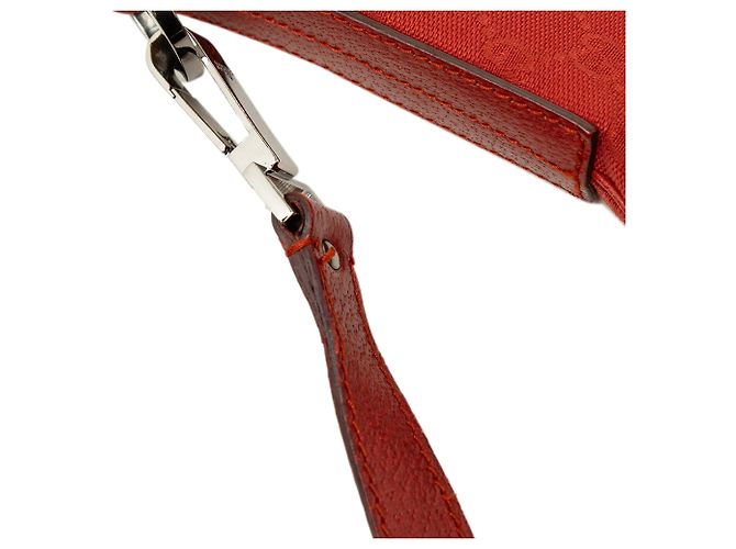 Borsa a tracolla Gucci in tela GG rossa - vista 7