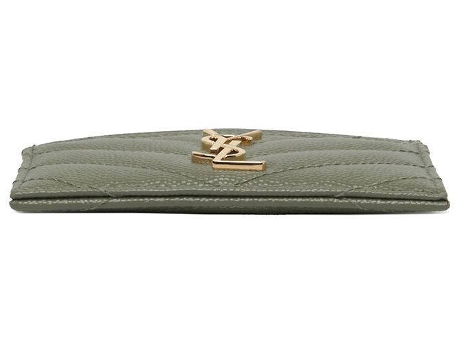 Autre Marque Saint Laurent Green Chevron Grain de Poudre Cassandre Kartenetui - Ansicht 3