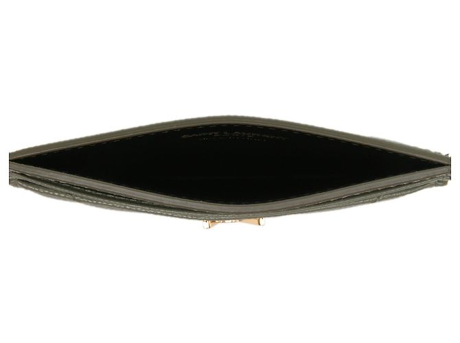 Autre Marque Saint Laurent Green Chevron Grain de Poudre Cassandre Kartenetui - Ansicht 4