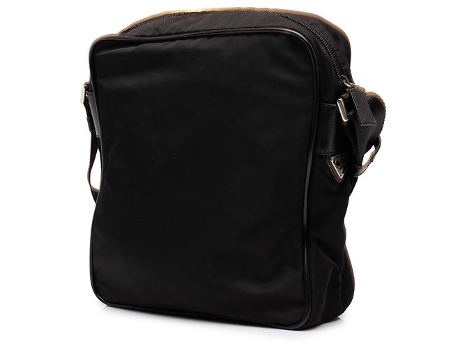 Prada Bolsa Crossbody em Tessuto Preta com Fecho de Zíper - vista 2