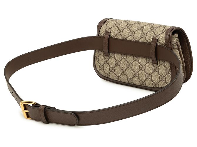 Borsetta cintura Gucci Beige GG Supreme Blondie - vista 2
