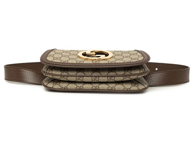 Borsetta cintura Gucci Beige GG Supreme Blondie - vista 3