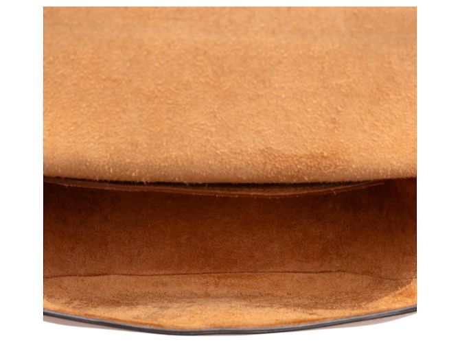 Céline Celine Brown Medium Calfskin Cuir Triomphe Folco Crossbody - vista 4