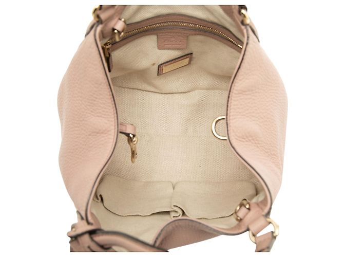 Borsa Soho Satchel Gucci piccola in pelle di vitello marrone - vista 4