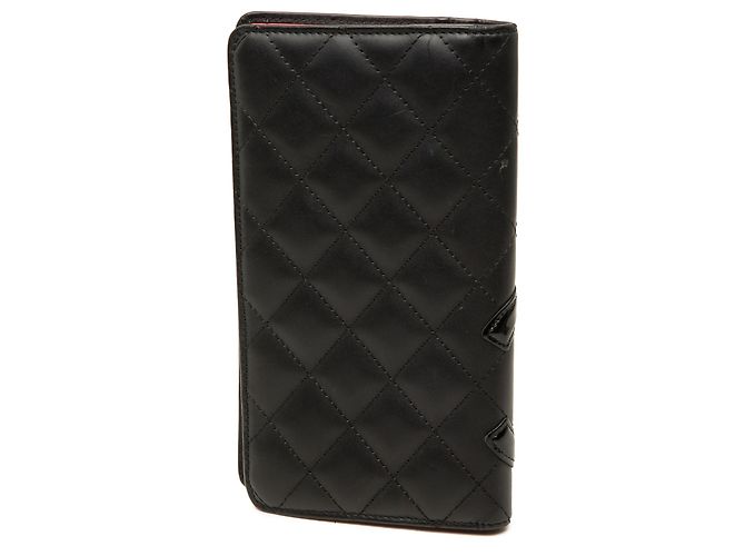 Cartera larga Chanel Cambon Ligne de piel de becerro acolchada negra - vista 2