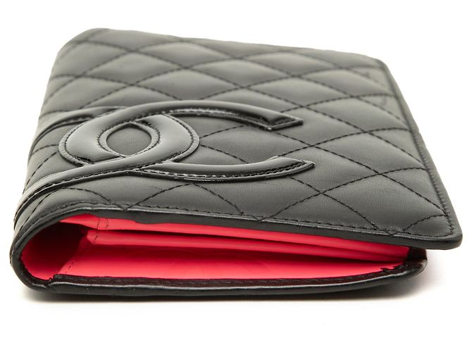 Cartera larga Chanel Cambon Ligne de piel de becerro acolchada negra - vista 3