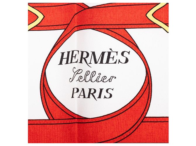 Hermès White Eperon D Or Seidentuch 90 - Ansicht 5