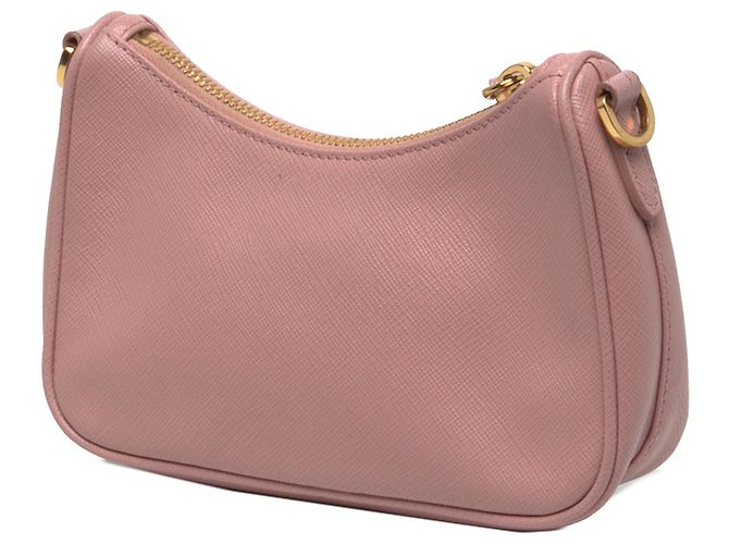Borsa Prada Pink Mini Saffiano Re Edition 2005 - vista 3