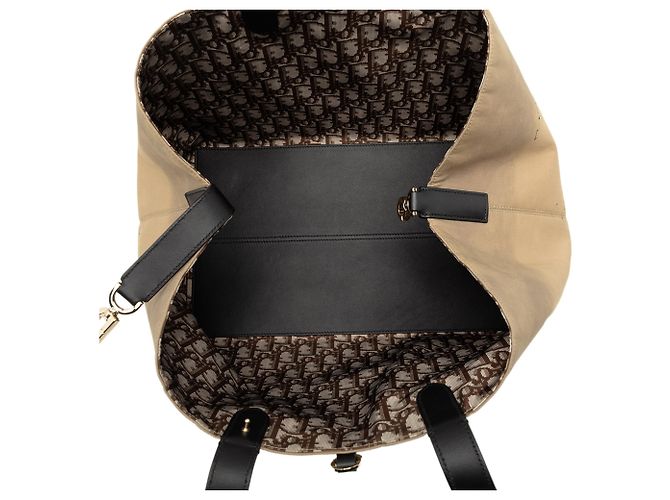Dior Beige Large Nylon Eiffel Tower Toujours Tote - Ansicht 4