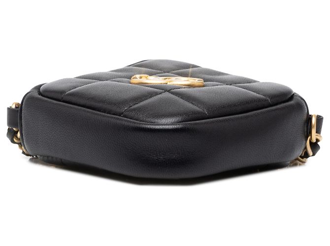 Clutch Chanel Black CC Quilted Lambskin Diamond com corrente - vista 3