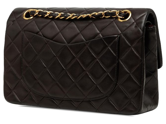 Chanel Black Small Classic Lambskin Double Flap - view 2