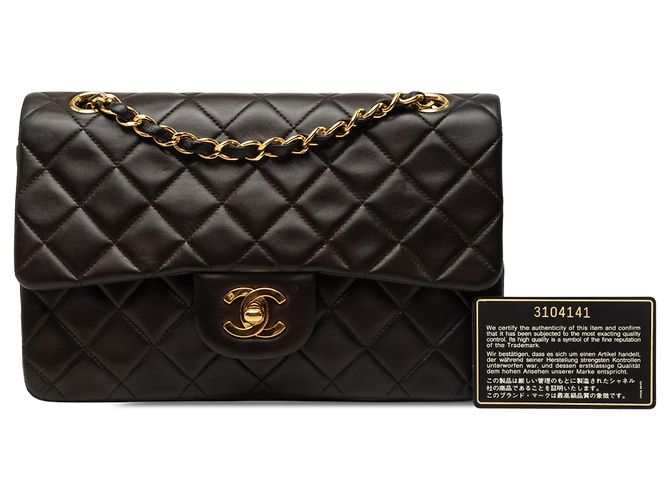 Chanel Black Small Classic Lambskin Double Flap - view 7