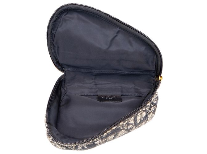 Dior Saddle Pouch aus blauer Oblique Canvas - Ansicht 4