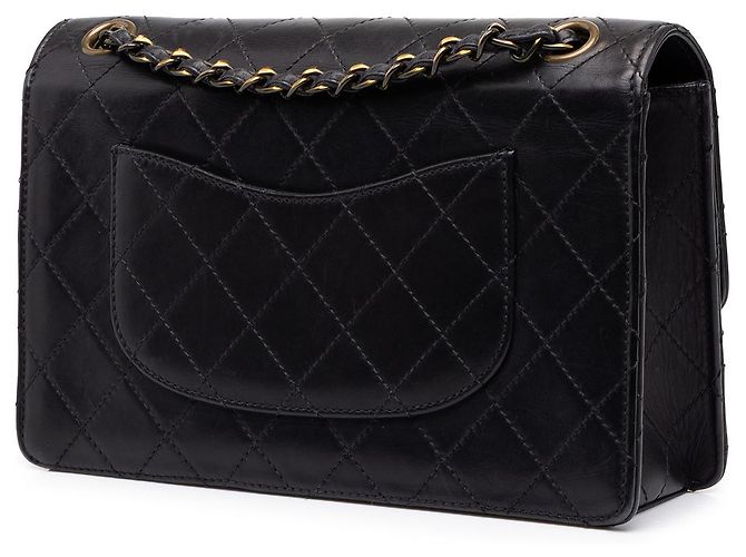 Chanel Black Medium CC Quilted Lambskin Single Flap - vista 2