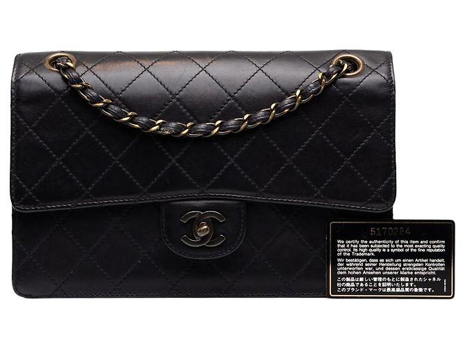 Chanel Black Medium CC Quilted Lambskin Single Flap - vista 7