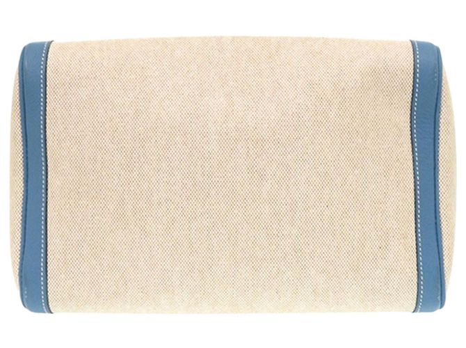 Clutch Hermès in Toile Beige - vista 2