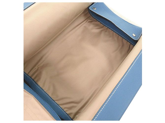 Clutch Hermès in Toile Beige - vista 4