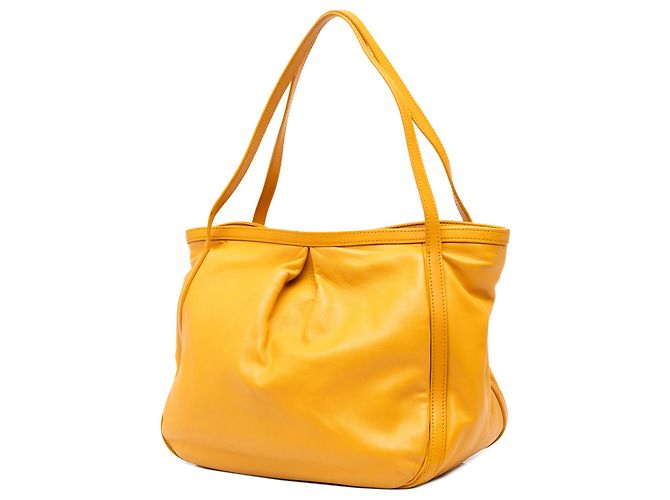 Borsa Tote LOEWE Anagram in Nappa Gialla - vista 2