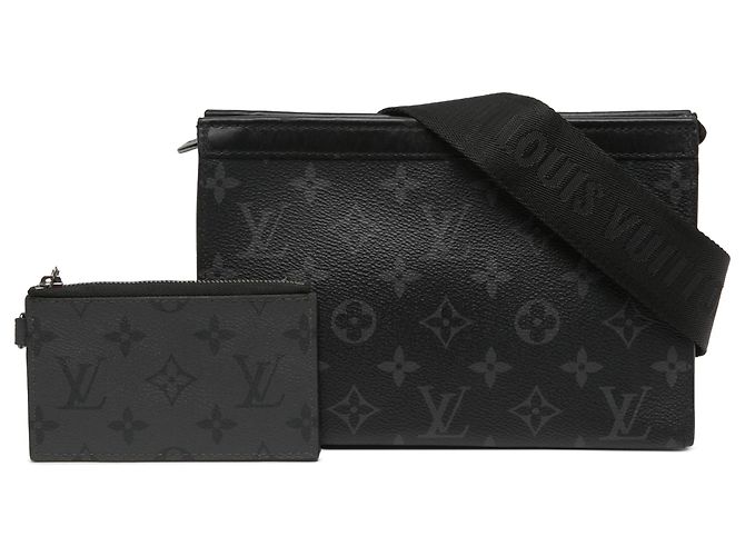 Louis Vuitton Black Monogram Eclipse Gaston Wearable Wallet - view 6