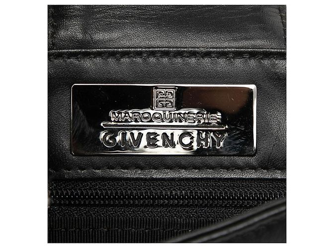 Borsa Givenchy Mini in pelle di vitello testurizzata nera con logo - vista 5