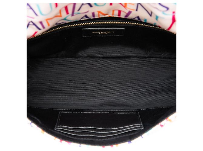 Autre Marque Borsa a tracolla Jamie Saint Laurent in seta bianca Medium Carre Rive Gauche Print Patchwork - vista 4
